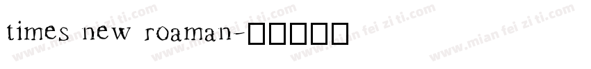 times new roaman字体转换
